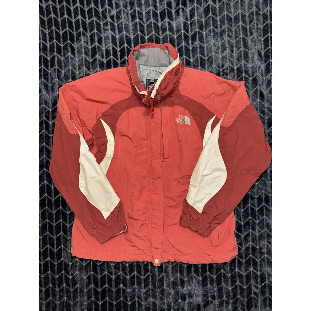 The North Face Women's Jacket Windbreaker Waterproof Lined Pink Hyvent Sz Large